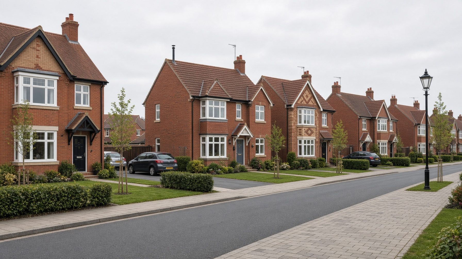 British brick residential new build